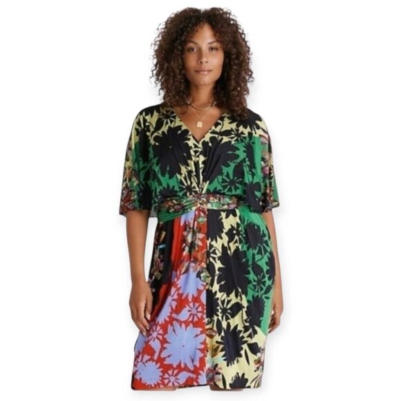 Anthropologie Ranna Gill Rainbow Midi Dress XSP NWT - Picture 2 of 14